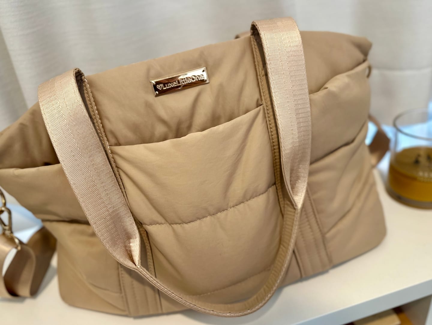 Customer photo review of Cloud Tote Baby Bag