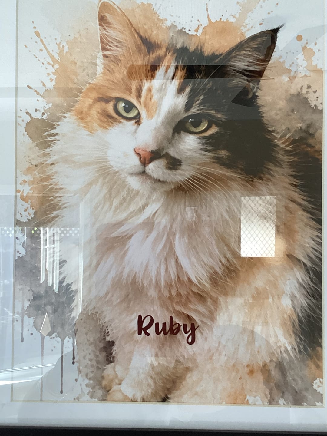 Customer photo review of Personalised Poster - Watercolour Realistic Portrait