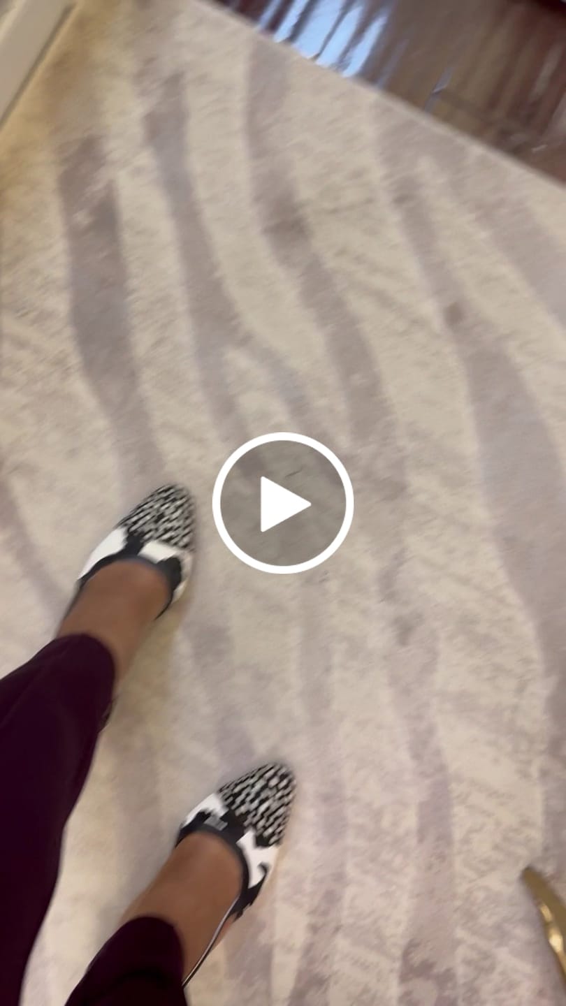 Customer video review of Chanel 2026 Slingback Black White Horsehair Calfskin 696631