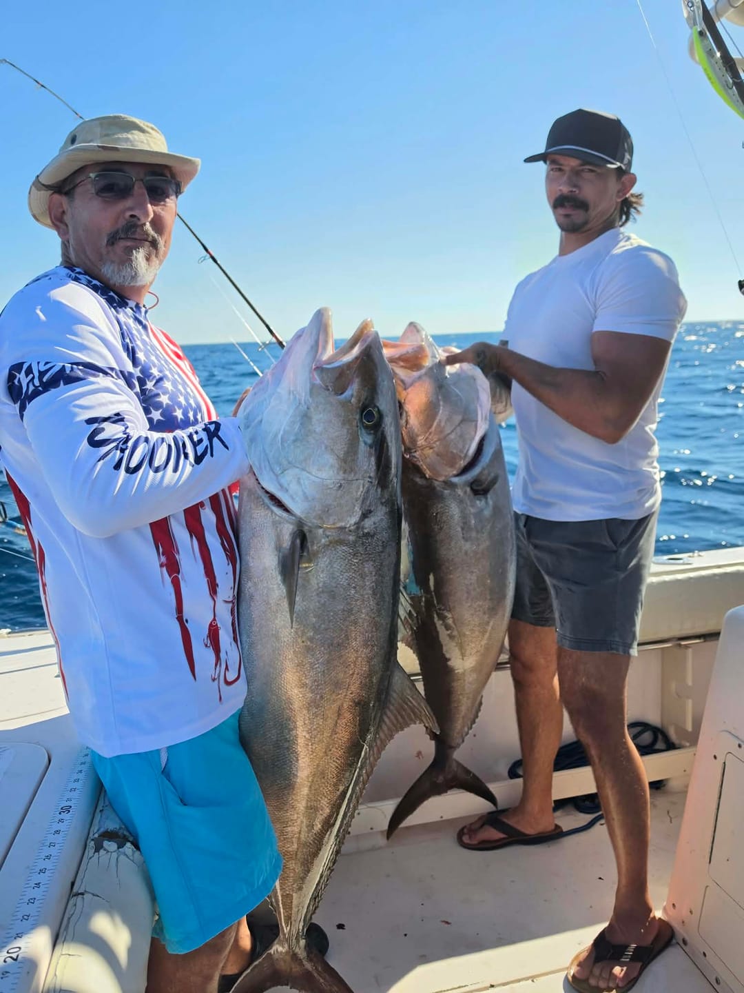 Customer photo review of Custom American Flag Fishing Shirt with UV Protection - Personalized Name A12