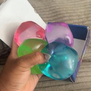 Customer photo review of Slow-Rising Squishy Cube 4-Piece Set