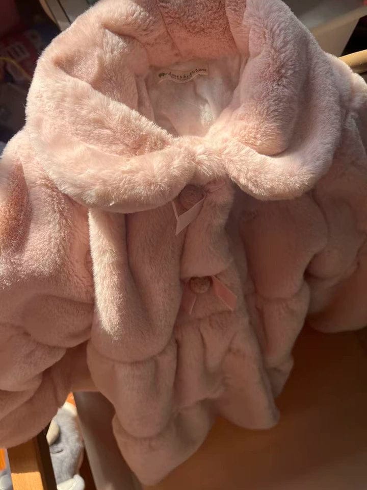 Customer photo review of Dave&Bella Toddler Girls Elegant Grey Pink Turtle Outwear Windproof Coats