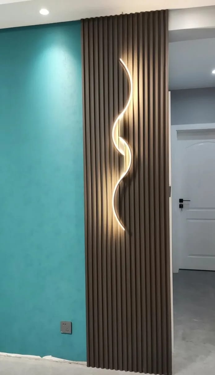 Customer photo review of Wall Light, S Shaped Linear Wall Sconce, Aluminium, 60–120 cm