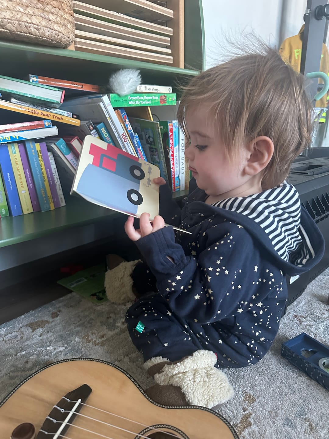 Customer photo review of Starry Night Reversible Snug As A Bug Suit