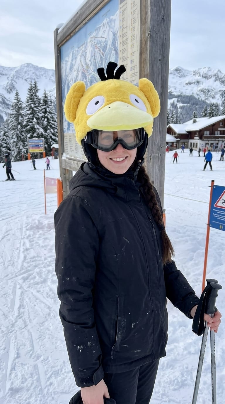 Customer photo review of PowderPuffClub™ - Plush Ski Helmet Cover