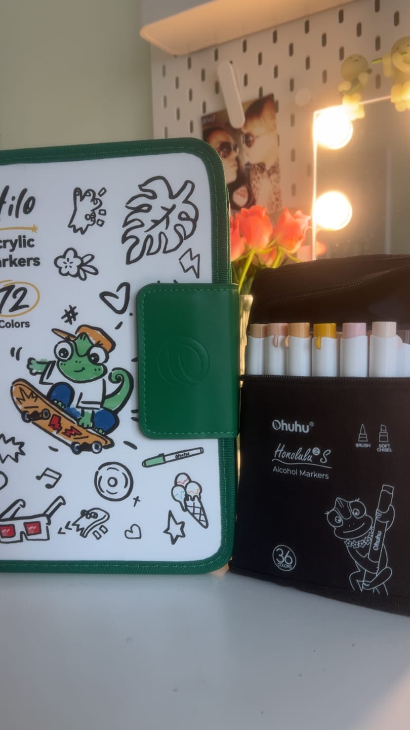 Customer photo review of Ohuhu Hilo Series Direct-ink Acrylic Paint Markers