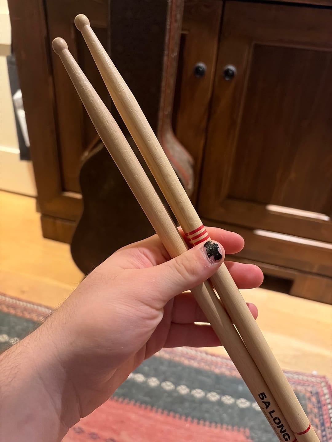 Customer photo review of American Hickory 5A LONG ROUND TIPS