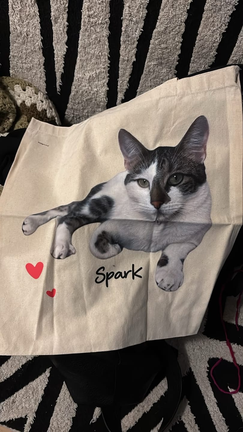 Customer photo review of Tote Bag Personalizada Mascota