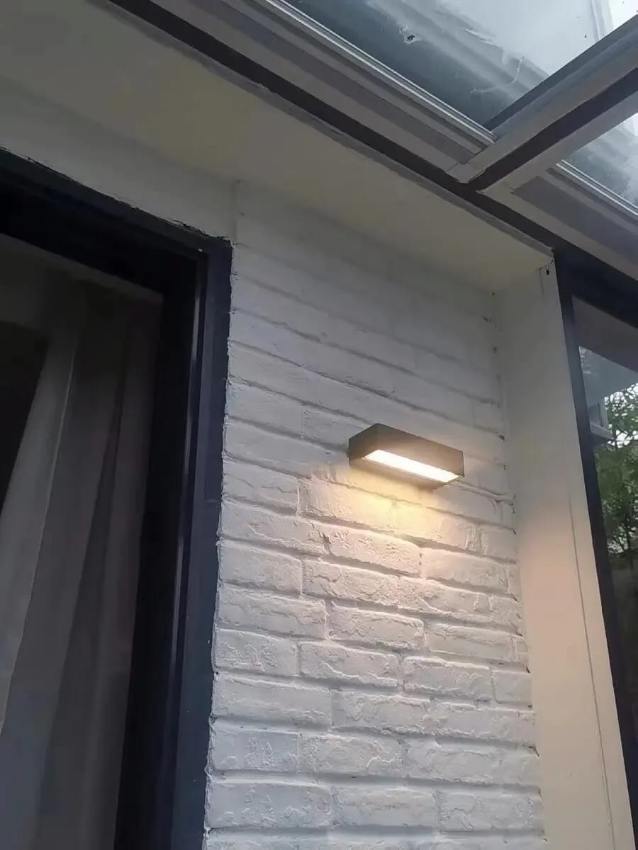Customer photo review of Outdoor Wall Light, Slim Aluminium Wall Sconce, 20–50 cm, LED