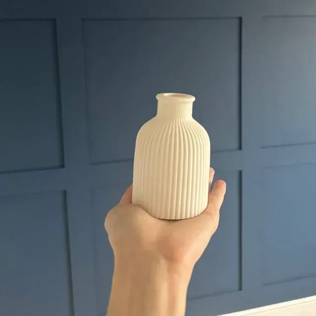 Customer photo review of Minimalist White Ceramic Vase
