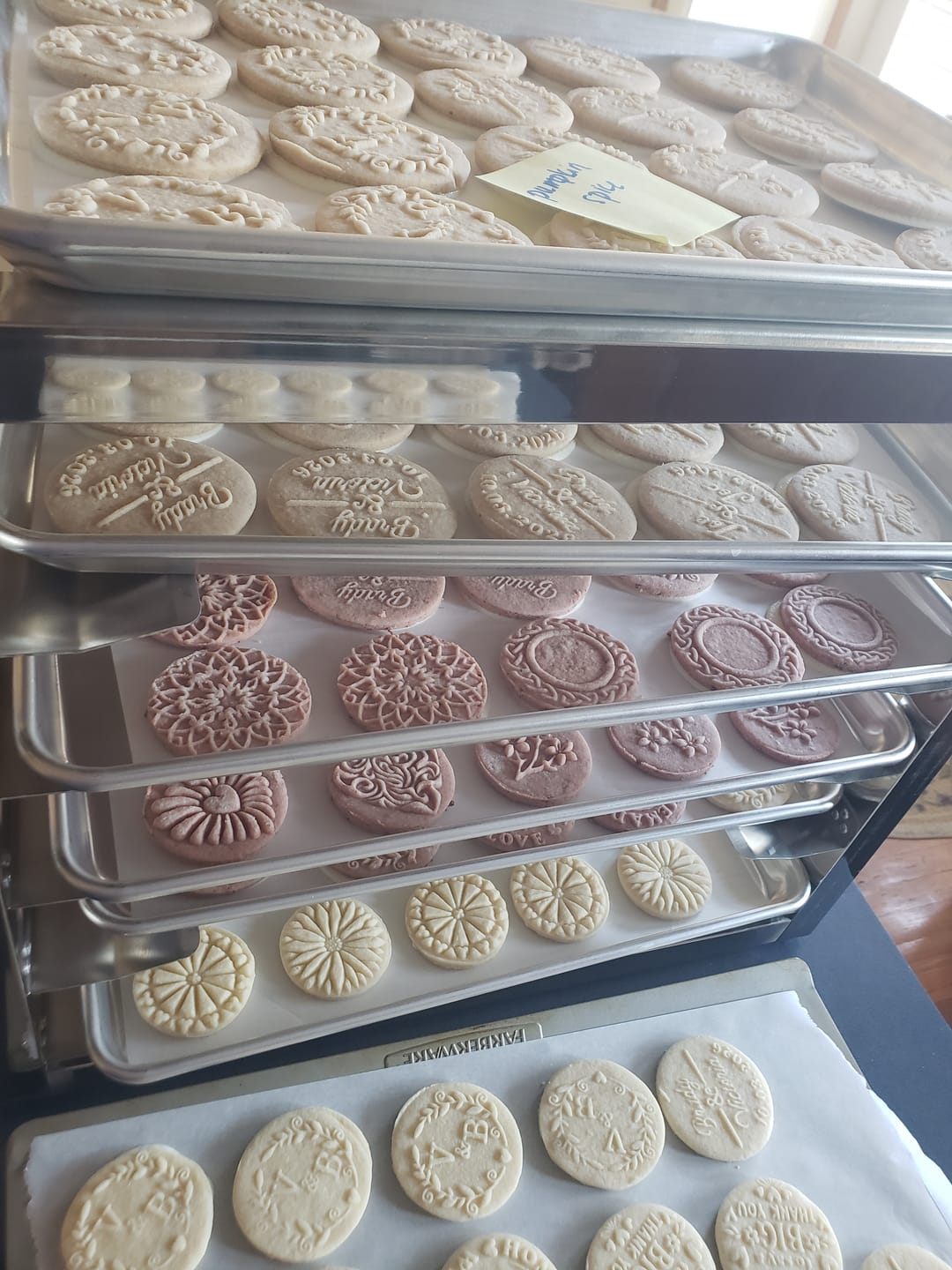 Customer photo review of Custom Embossed Wedding Cookie Stamp - Design W6
