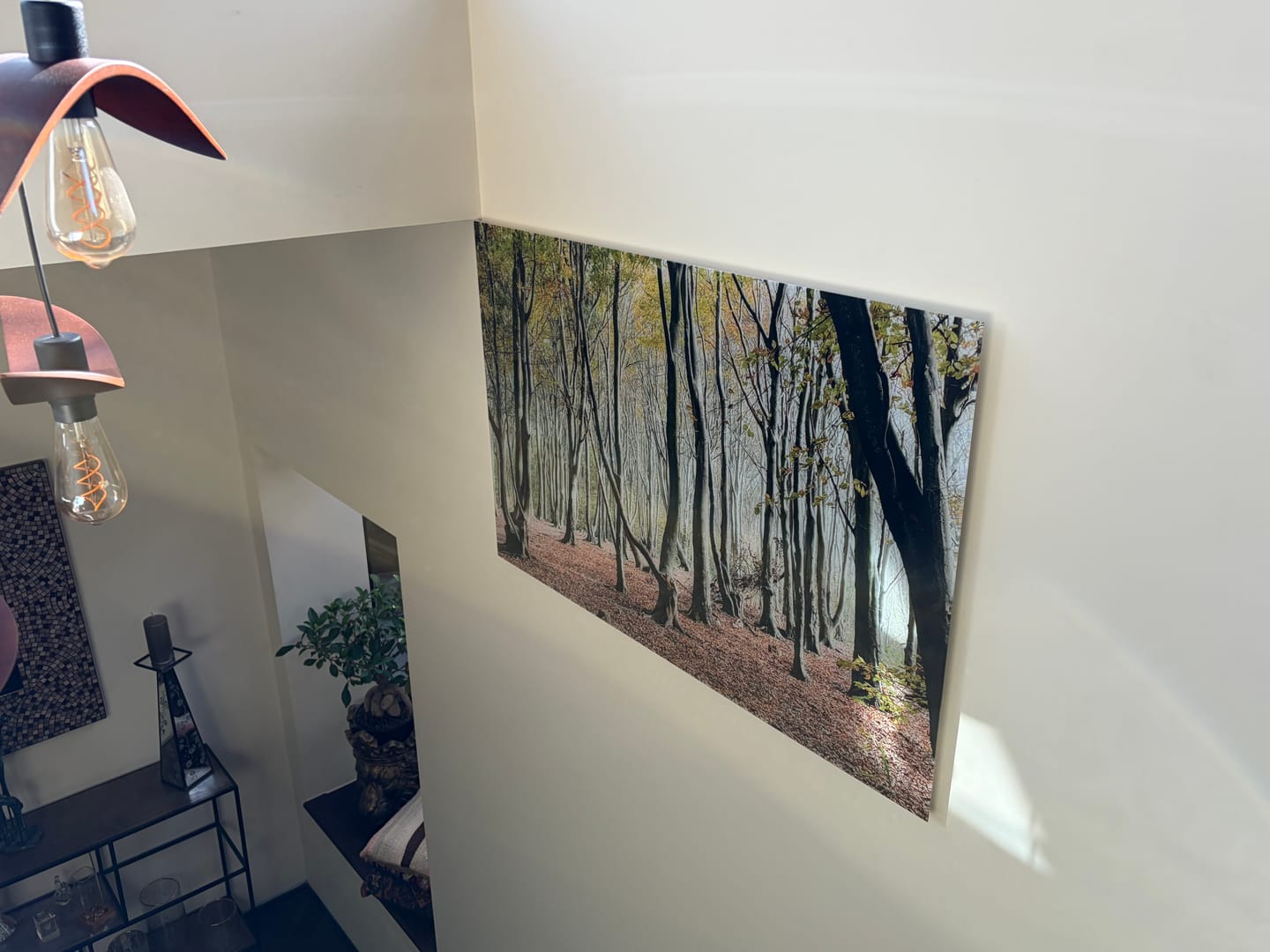 Customer photo review of Custom Glass Print Wall Art