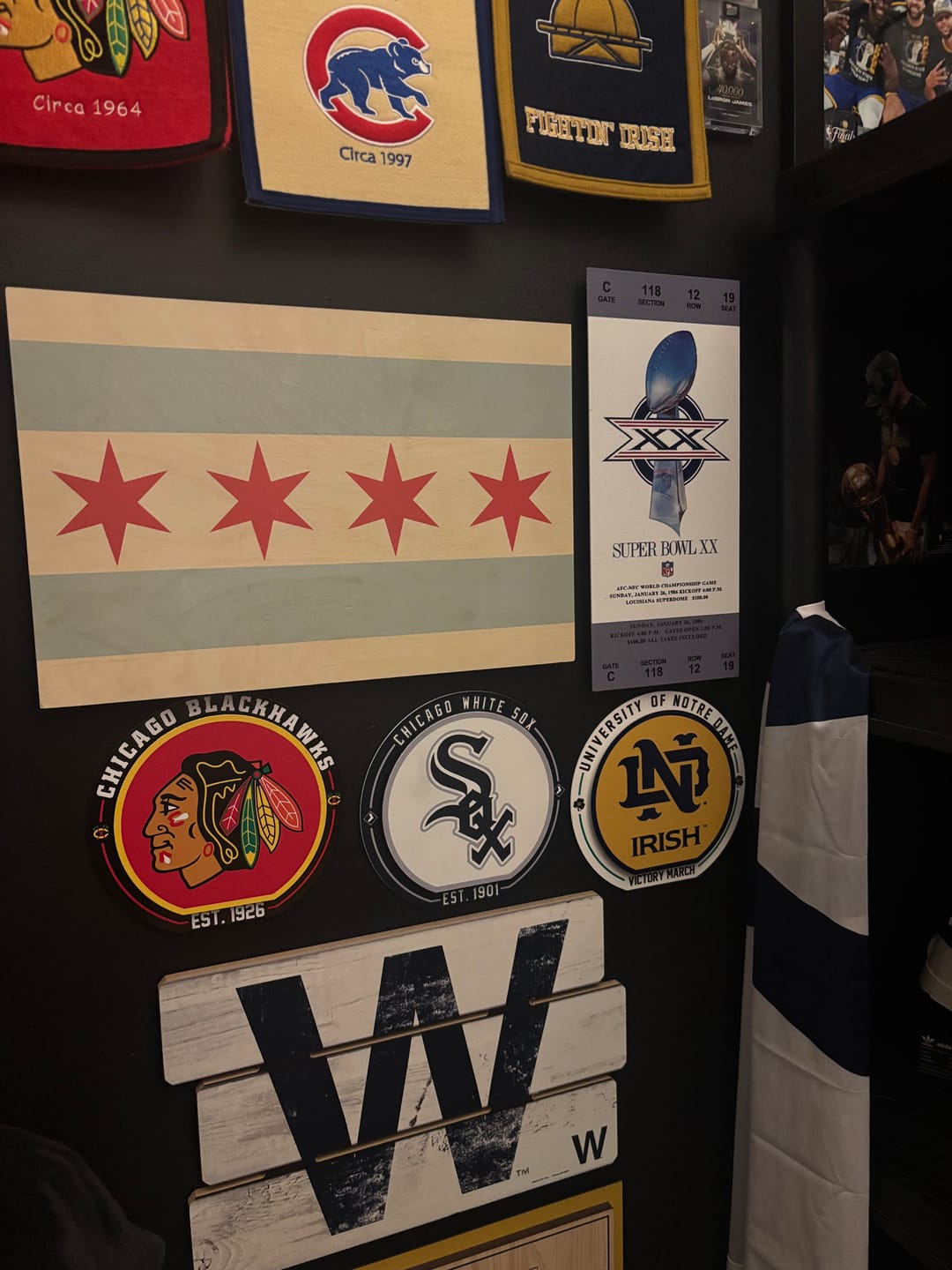 Customer photo review of Chicago Blackhawks "Double Play" On the Shelf or on the Wall Art