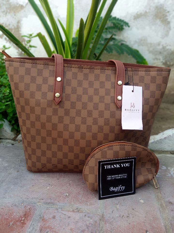 Customer photo review of Golden Latte Carryall Tote Bag