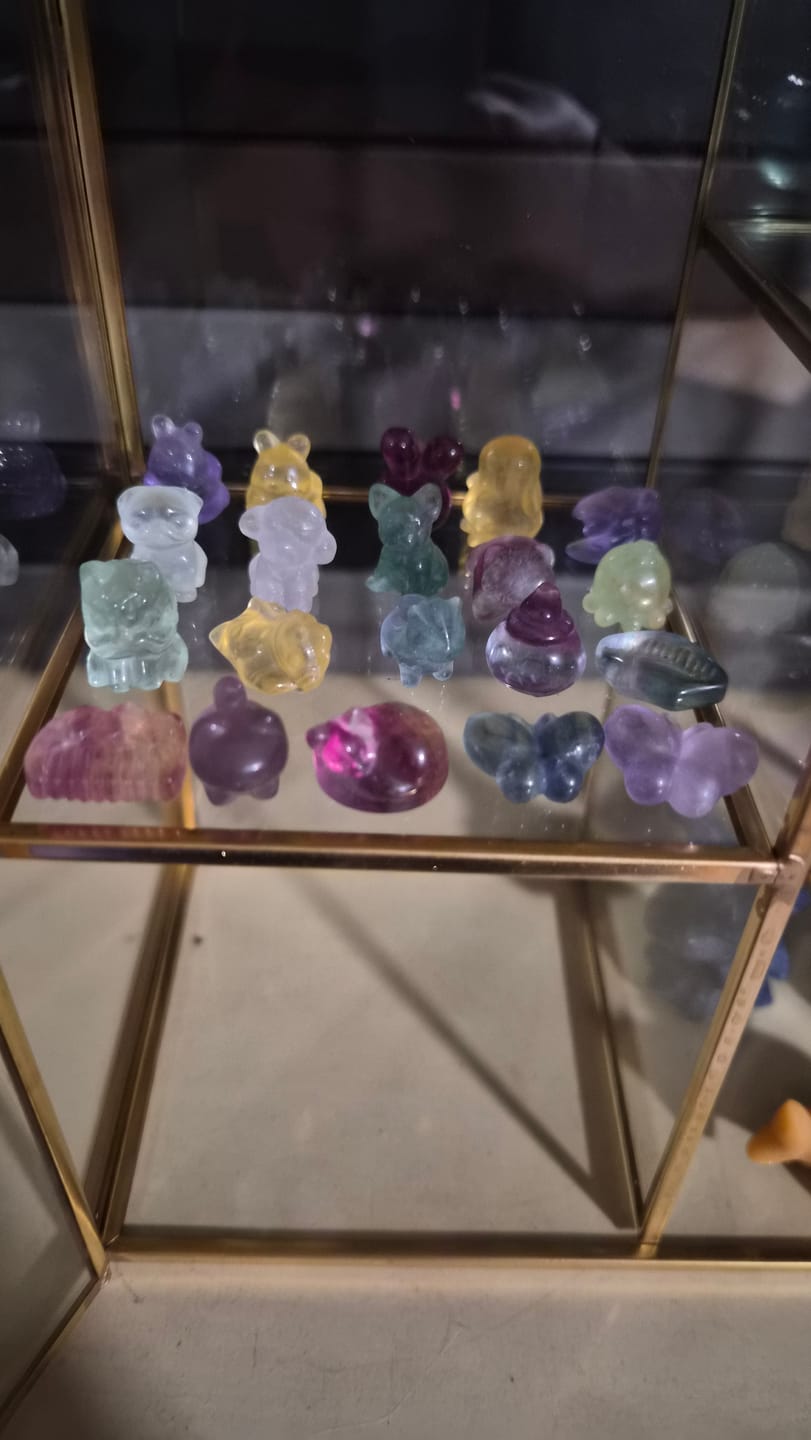 Customer photo review of Mini Fluorite Carvings