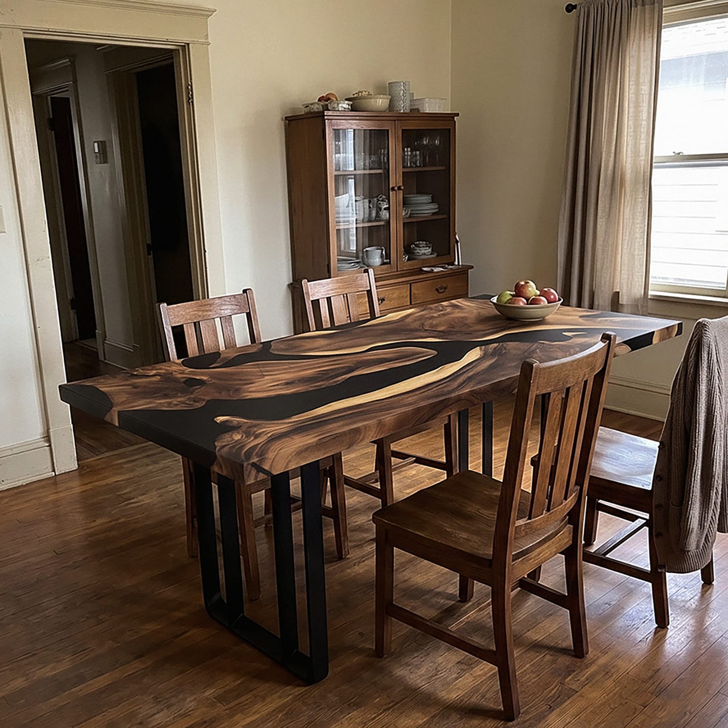 Customer photo review of Dining Table Legs 28.5" H for DIY Table Builds - 401 Colum