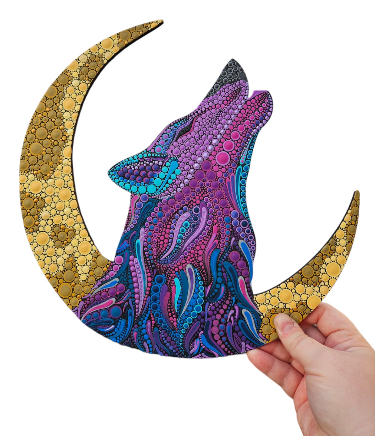Customer photo review of Unfinished Wood Howling Wolf Woodland Wildlife Shape - Craft - up to 46" DIY