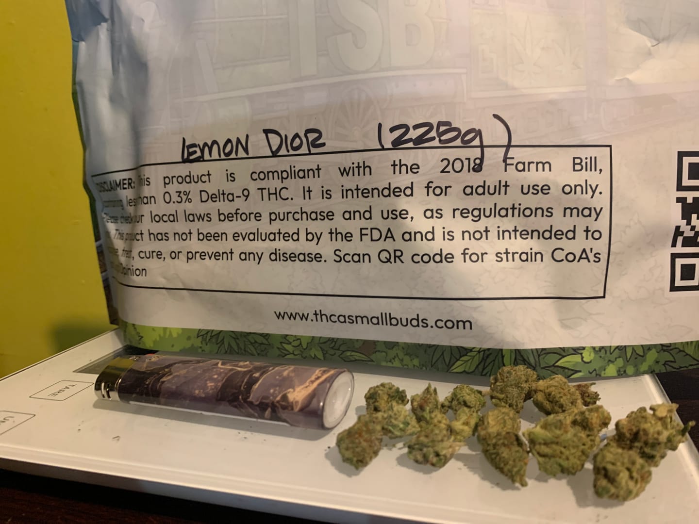 Customer photo review of Bulk Indoor THCA Smalls