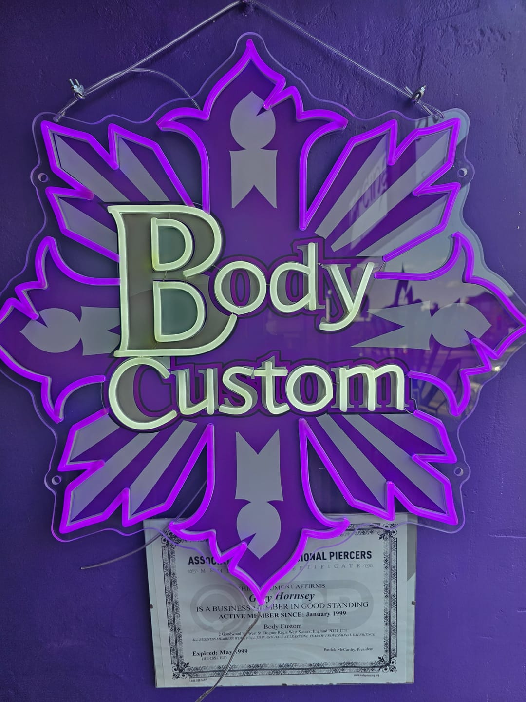Customer photo review of BODY CUSTOM | LED NEON SIGN