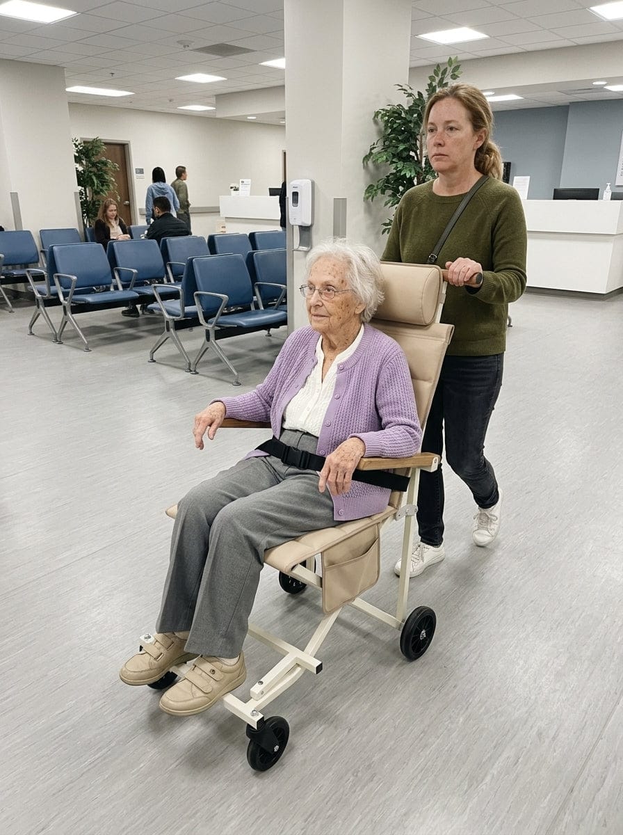 Customer photo review of Bring Mom Along – Foldable Comfort Chair