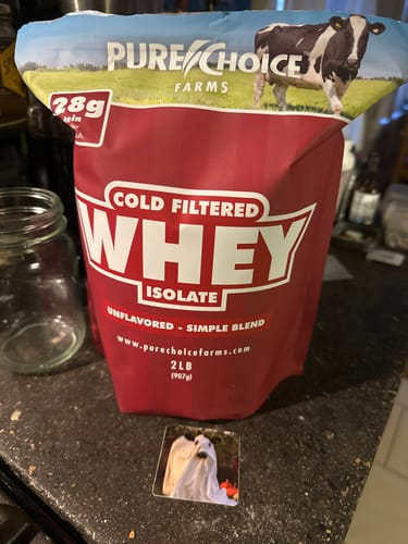Customer photo review of Whey Protein Isolate Unflavored