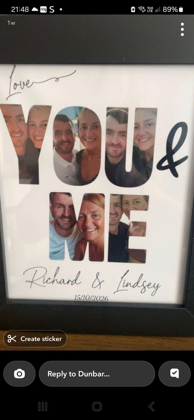Customer photo review of You & Me - Personalized Poster