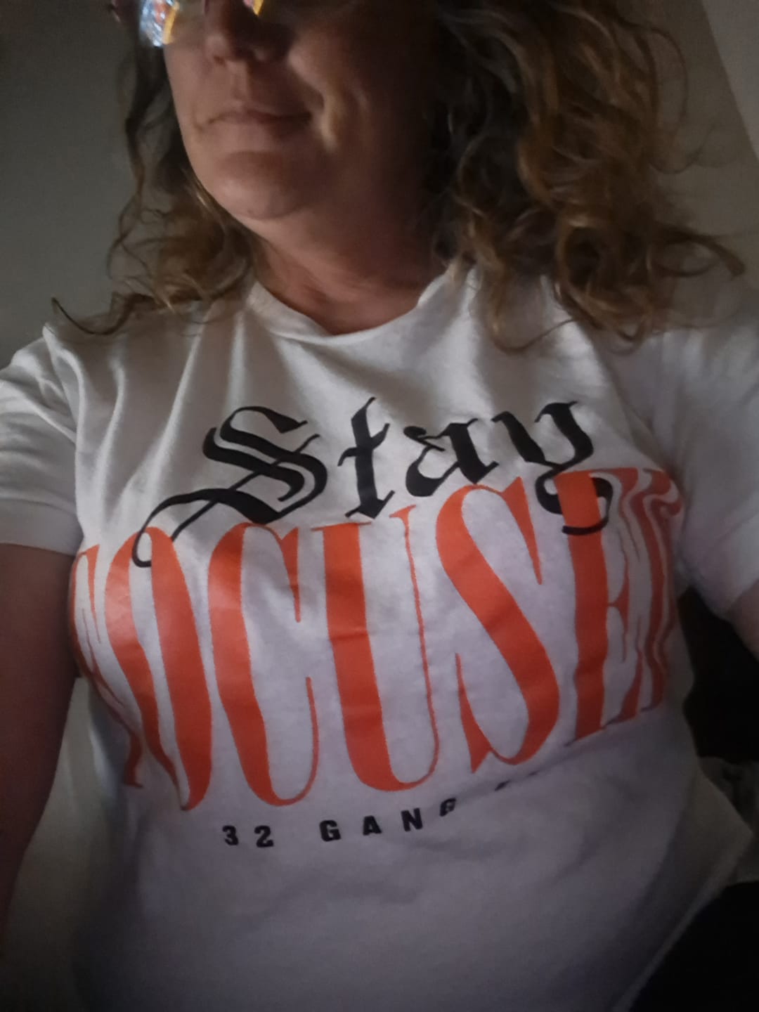 Customer photo review of STAY FOCUSED TEE