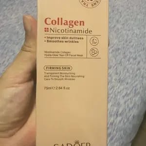 Customer photo review of Idratante Maschera Viso Peel-Off Collagene e Niacinamide