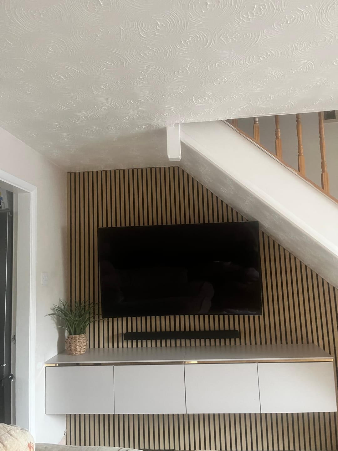 Customer photo review of Acoustic Slat Wall Panels Wooden Decorative Wall Panels Natural Oak Premium 2.4m x 0.6m