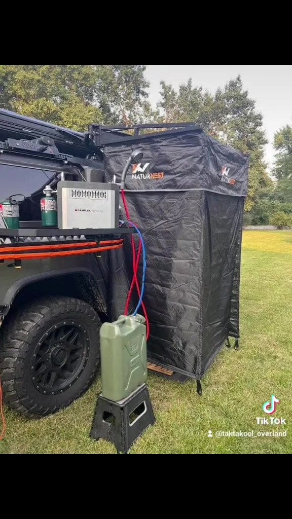 Customer photo review of 3L Portable Propane Gas Water Heater with Pump Camping Shower
