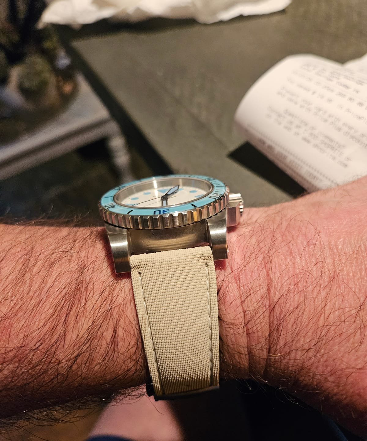 Customer photo review of Sailcloth Rubber Deploy - Tan