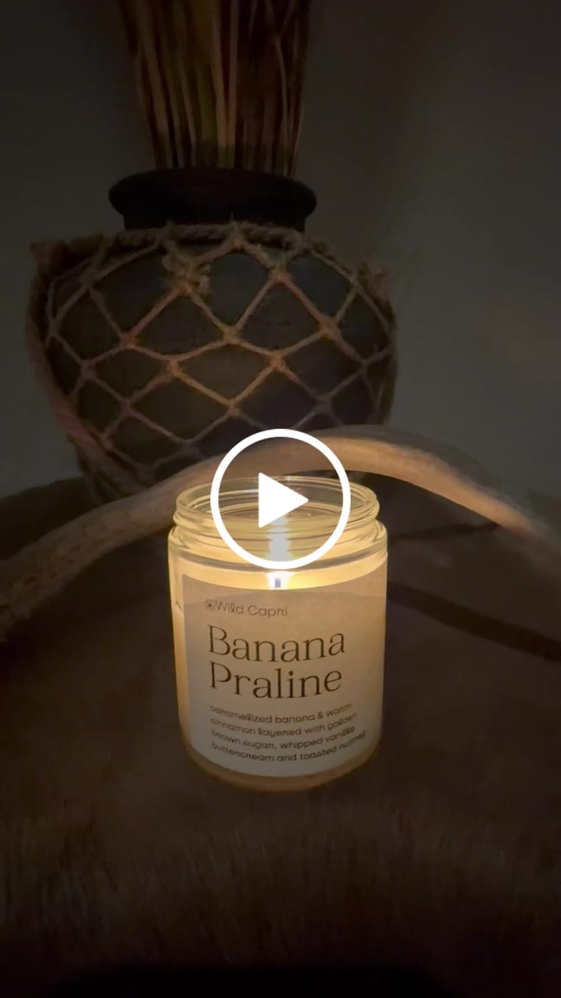 Customer video review of Banana Praline Candle