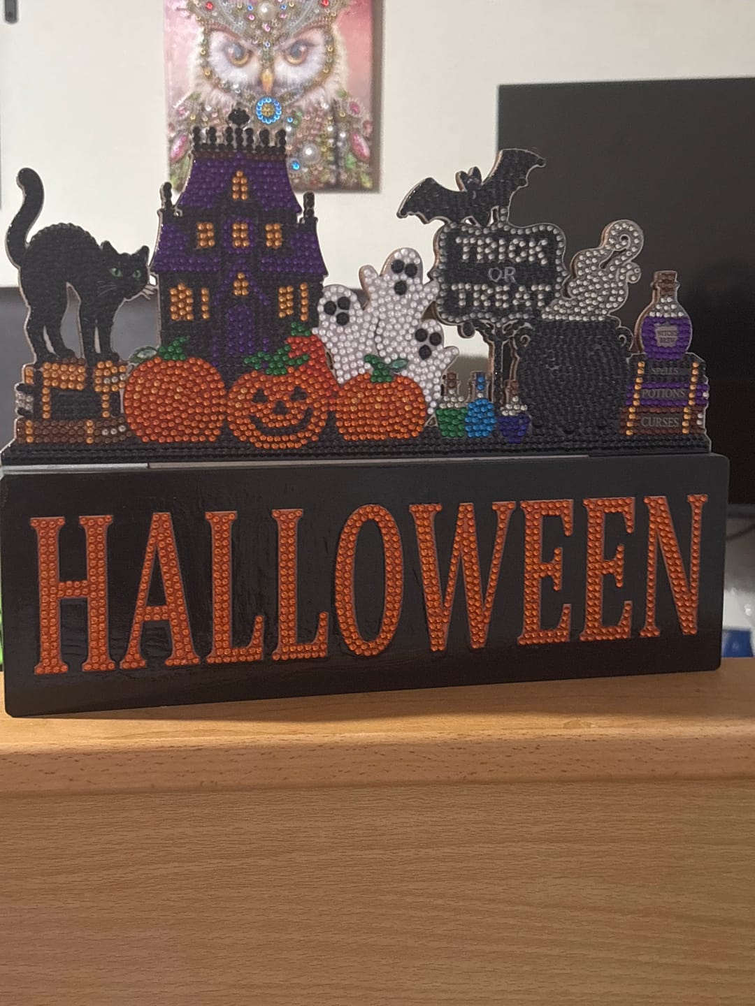 Customer photo review of Halloween Crystal Art Decoration Kit