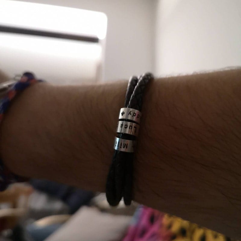 Customer photo review of For Him | Custom Name Bead Bracelet