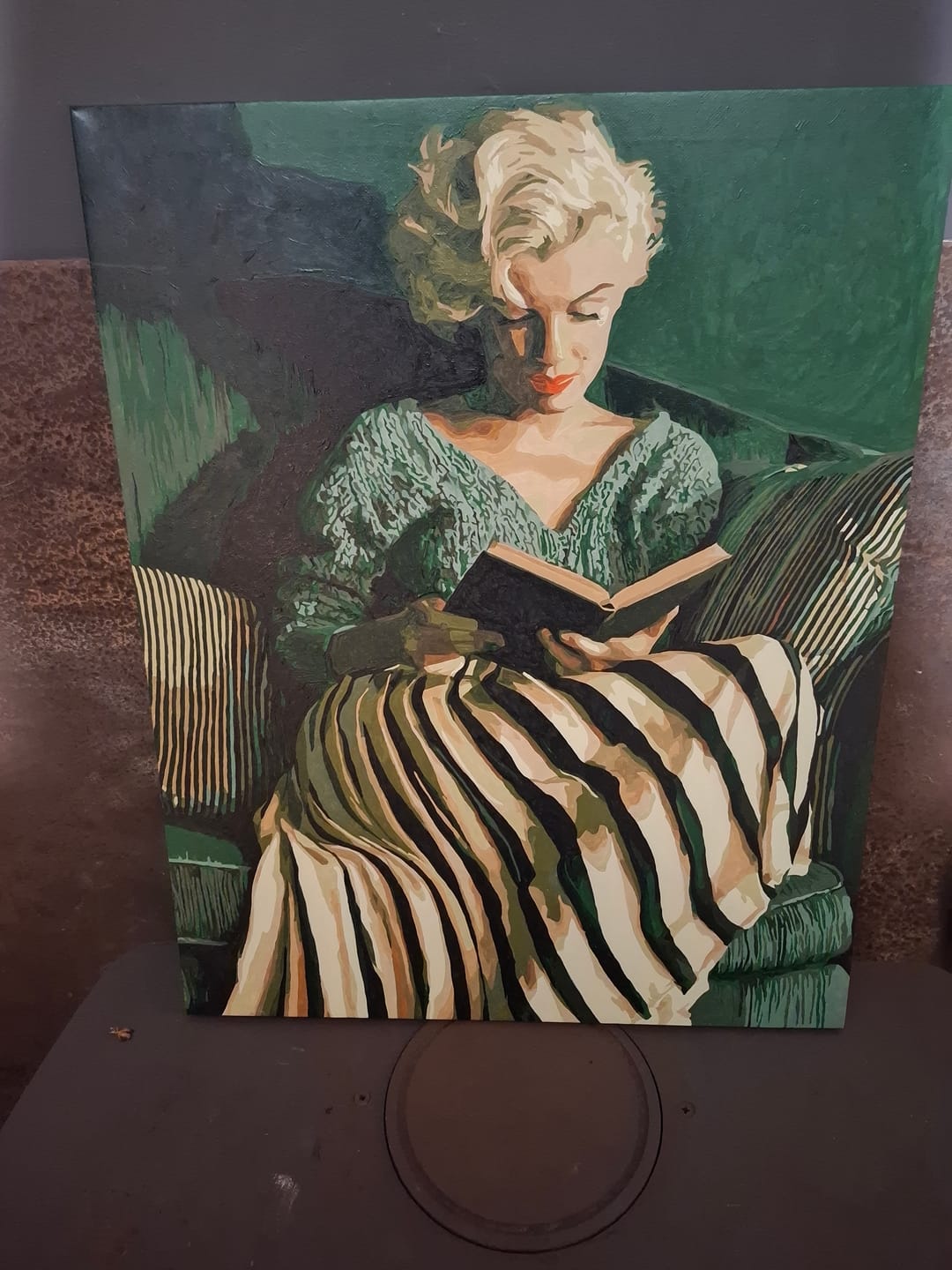 Customer photo review of Reading Marilyn | Paint by Number