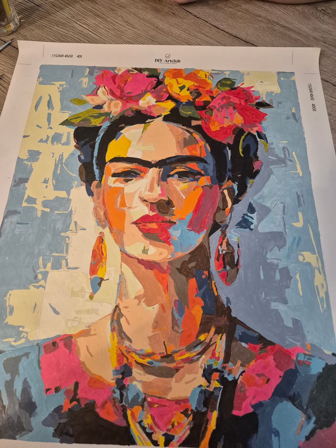 Customer photo review of Expressive Frida | Paint by Number