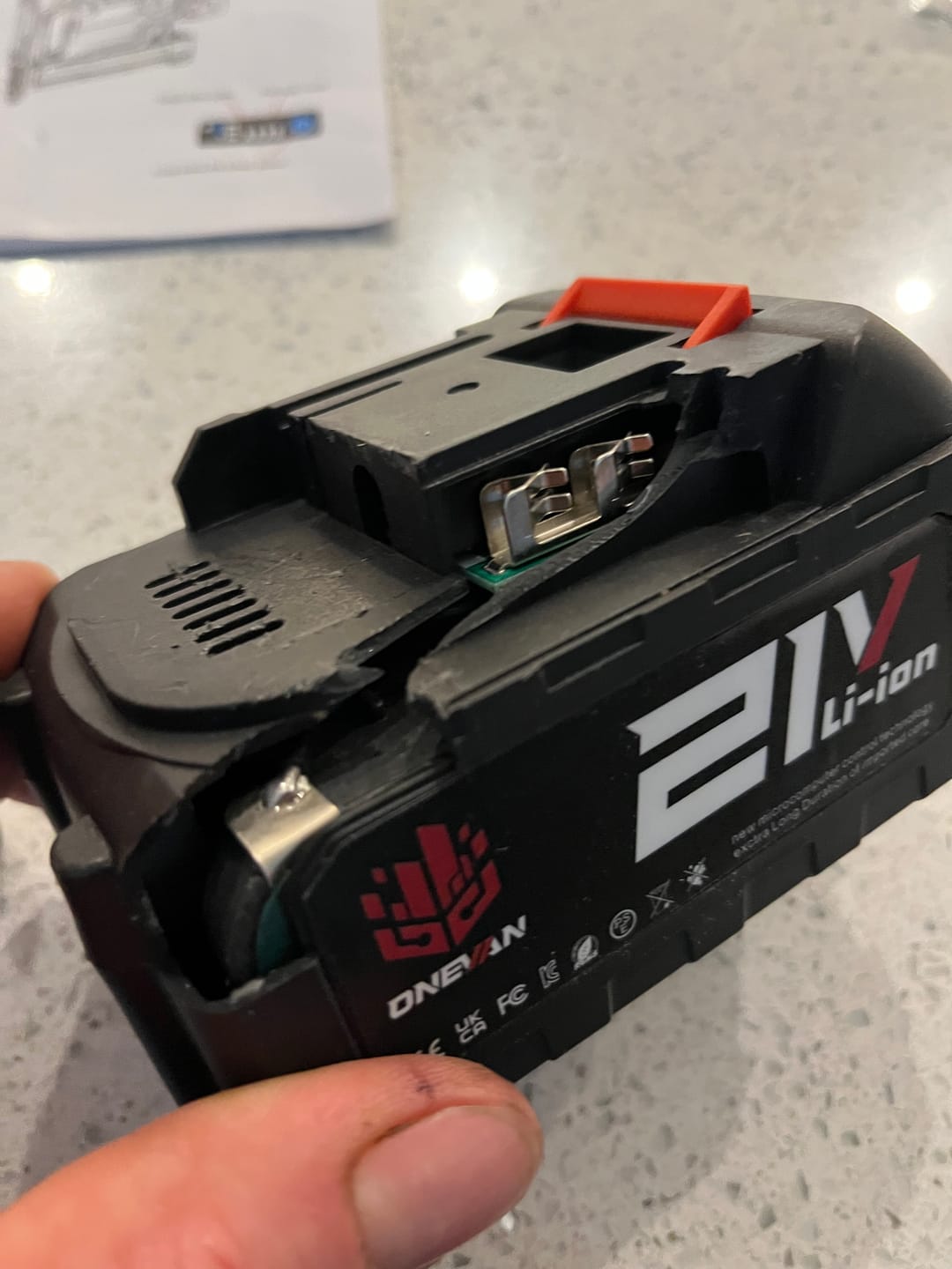 Customer photo review of ONEVAN F30G Cordless Brushless Electric Nail Guns | For Makita 18V Battery