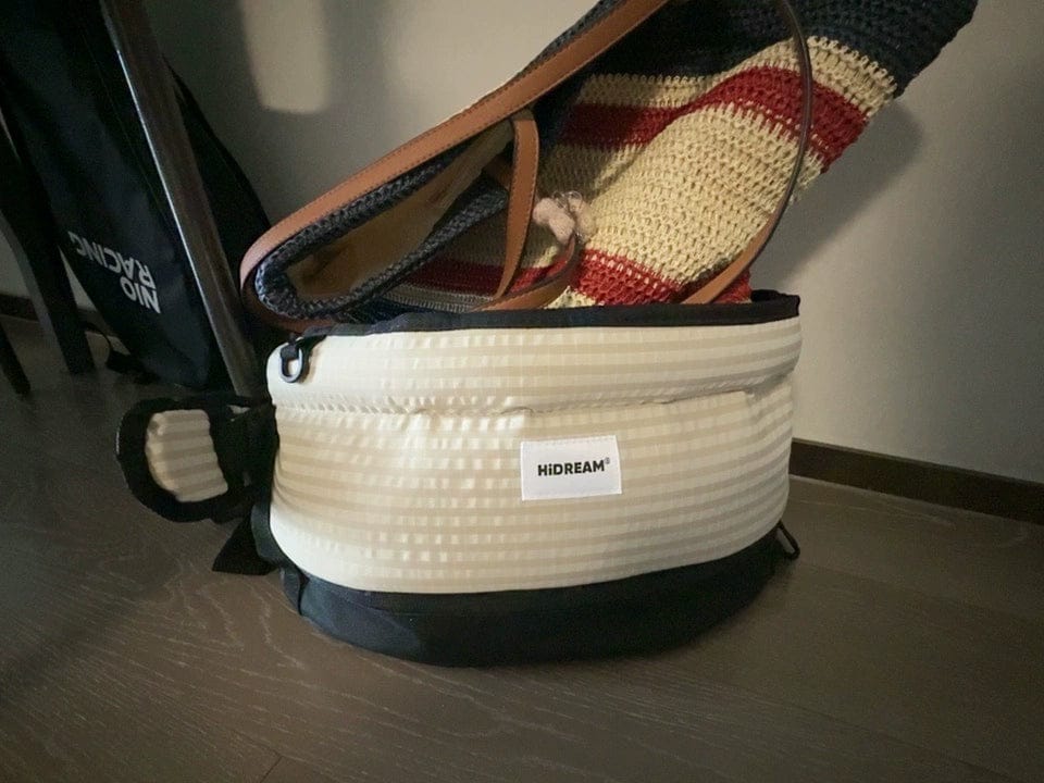 Customer photo review of Crossbody Pet Hip Seat Carrier – Breathable Design with Shoulder & Waist Support for Easier Carrying