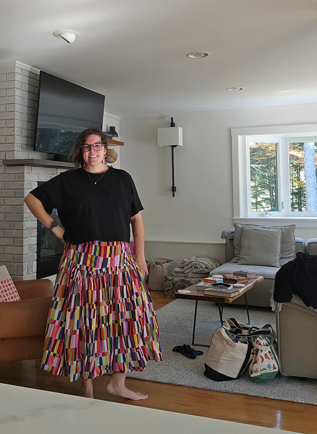 Customer photo review of LUNA SKIRT | PARASOL PRINT