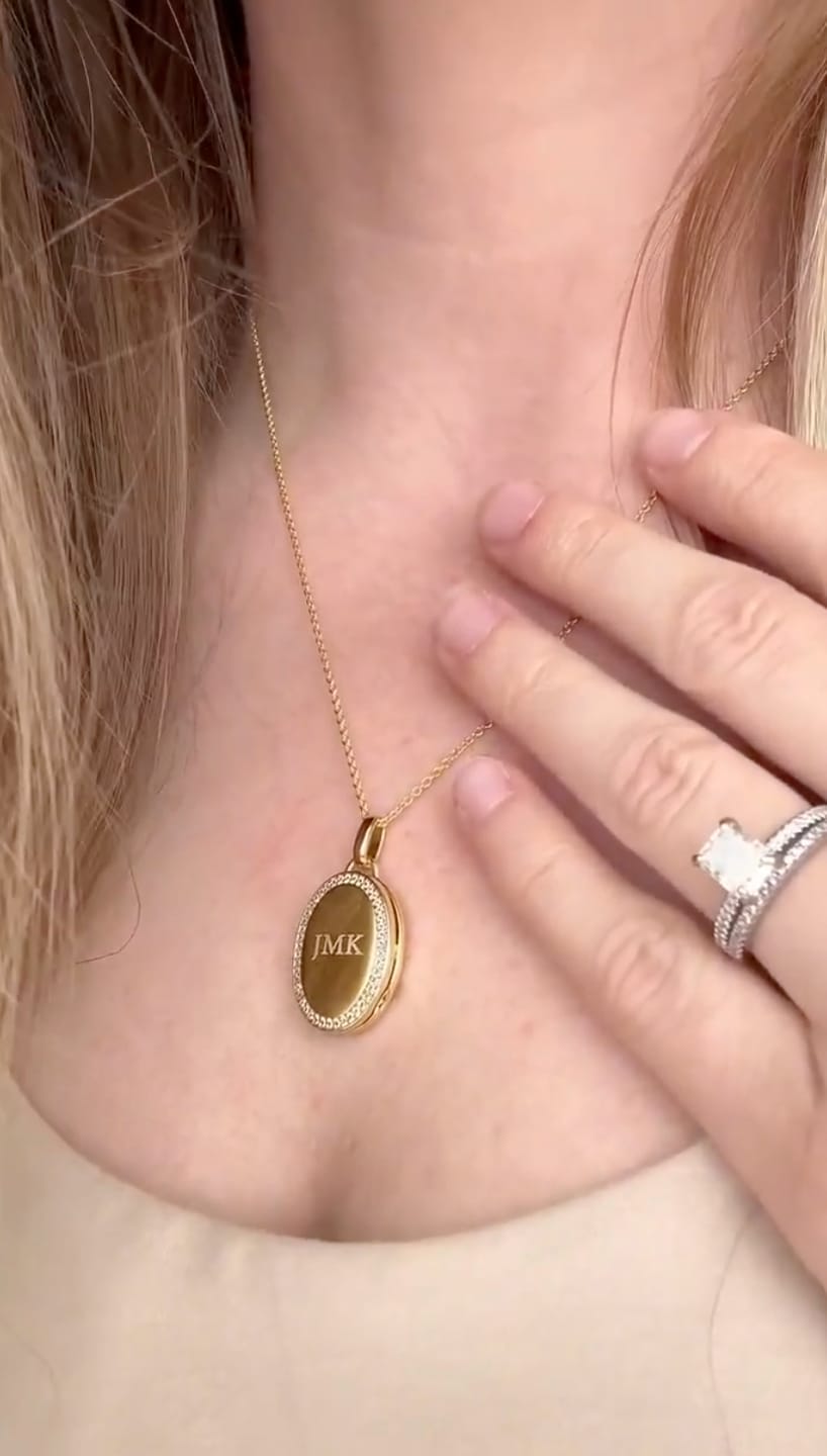 Customer photo review of Custom Photo Heart Locket Necklace