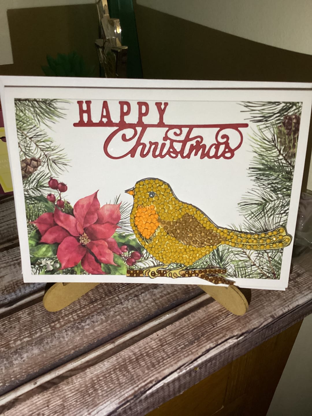 Customer photo review of Robin Winter Botanicals Crystal Art A6 Stamp Set