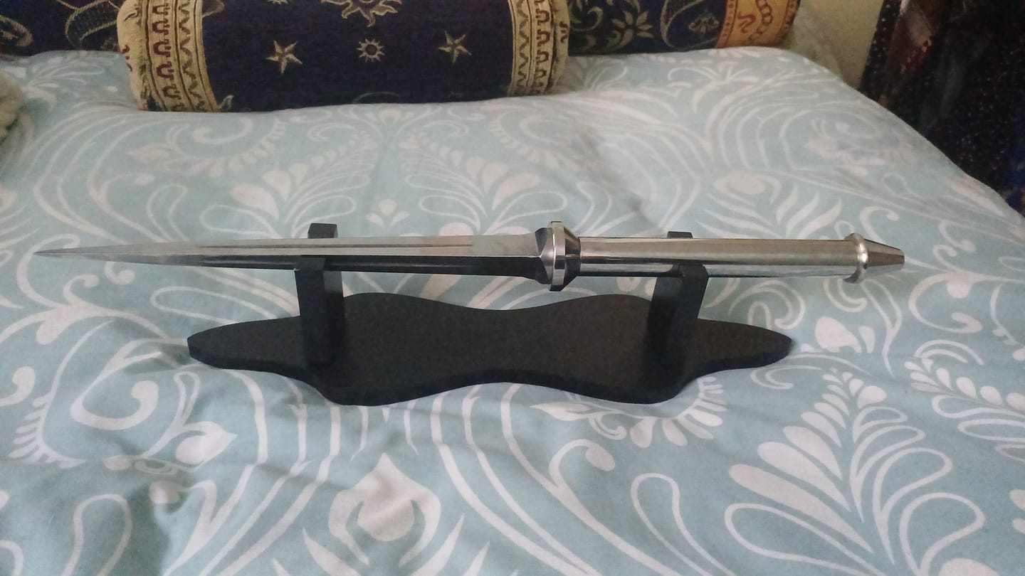 Customer photo review of Supernatural Castiel Angel Blade Metal With Stand