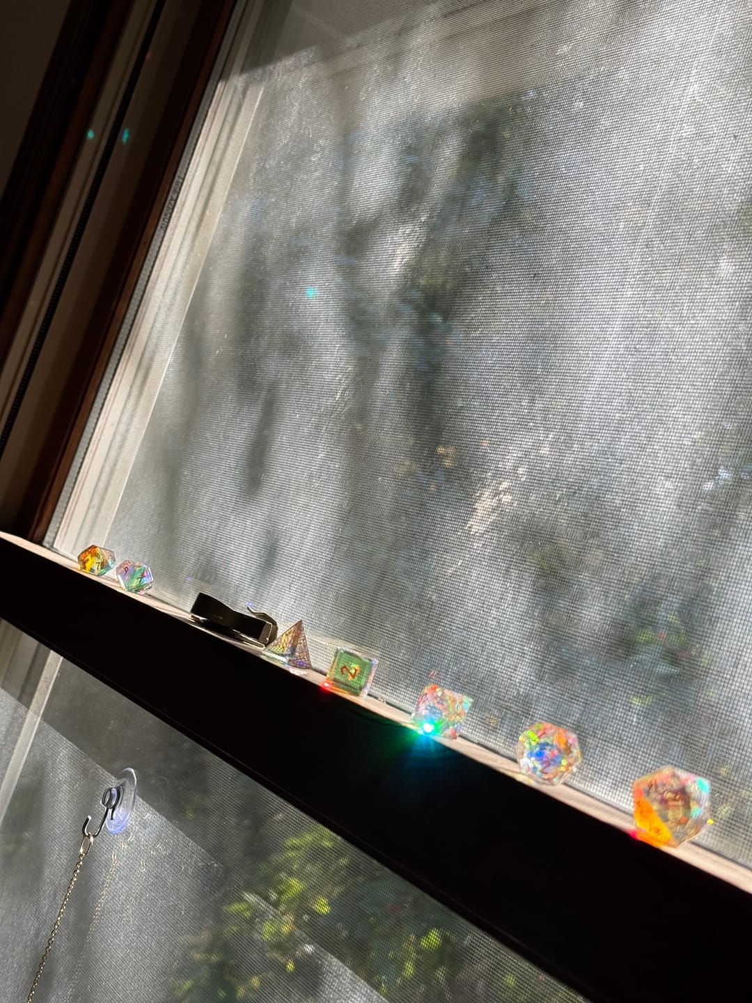 Customer photo review of Diamond Prism Baguette Cut Glass Dice Set
