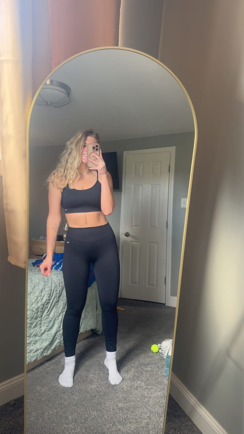 Customer photo review of Sculpt Legging – Charcoal