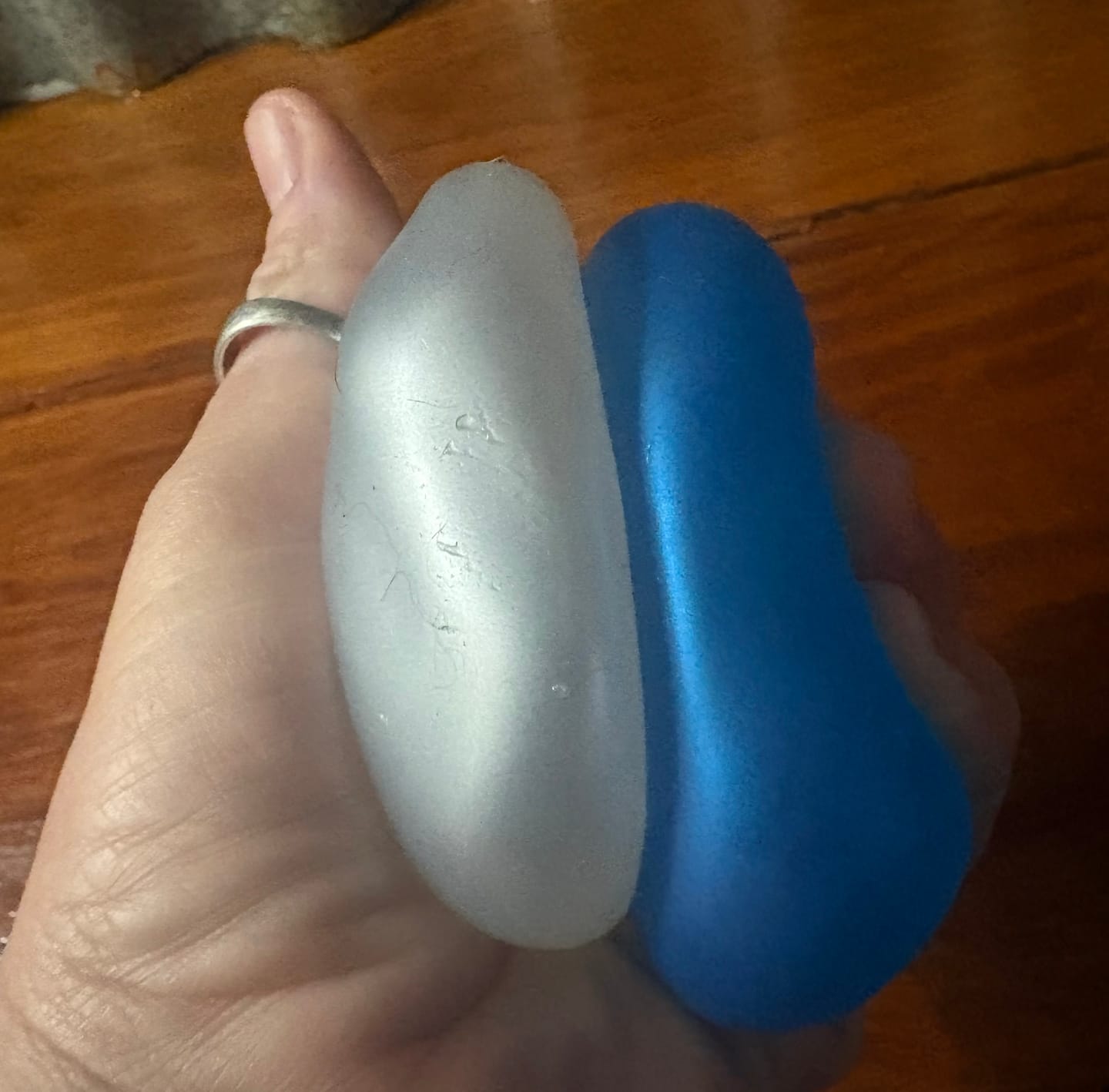 Customer photo review of Coconut Oil Pearl Shimmer Squishy - 3 Pack