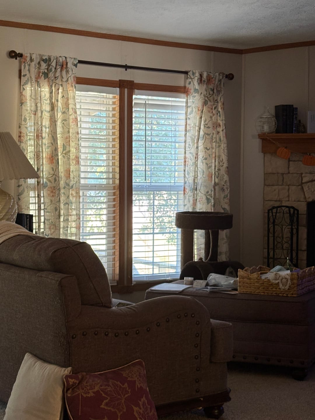 Customer photo review of Hattie Floral Linen Blend Curtains (2 Panels)