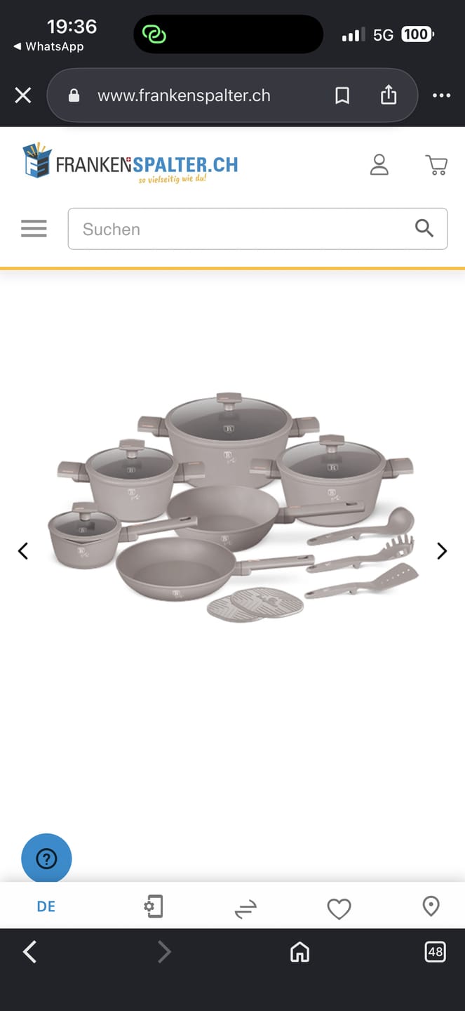 Customer photo review of Berlinger Haus Pannenset Taupe 7-Delig - Kookpan ø 20, 24, 28 cm & Koekenpan ø 20, 24 cm - geschikt voor alle warmtebronnen
