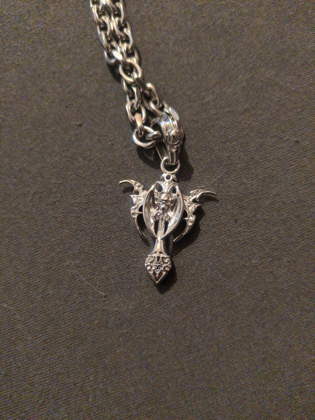 Customer photo review of TRIBAL CROSS PENDANT