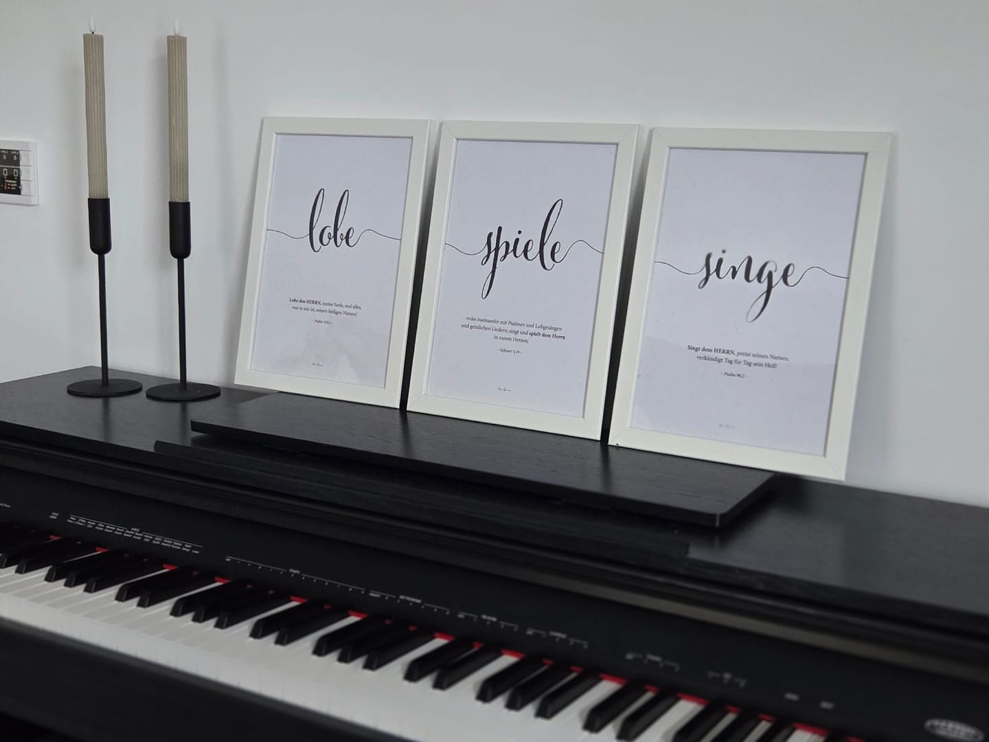 Customer photo review of Poster "singe lobe spiele" · 3er Set · Bibelverse