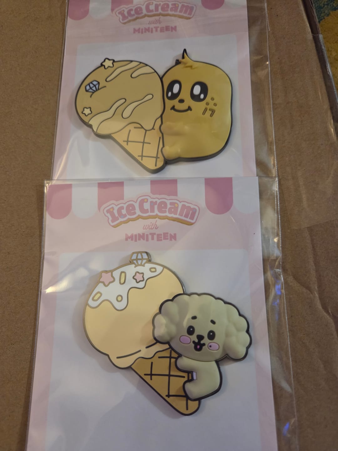 Customer photo review of SEVENTEEN - ICE CREAM WITH MINITEEN CHARACTER POP UP OFFICIAL MD METAL MAGNET